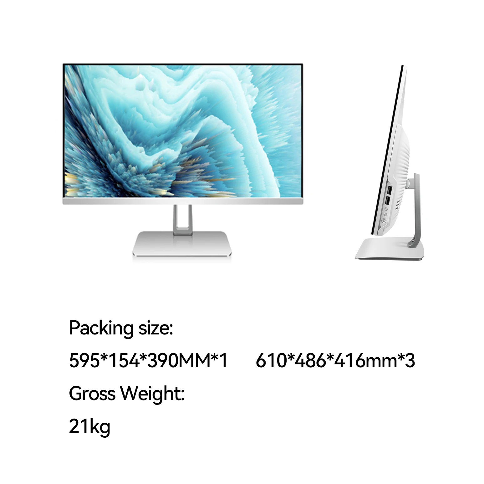 Brand New 23.8 Inch I5 i7 Desktop Computer 8+128GB With Office Gaming All in One PC