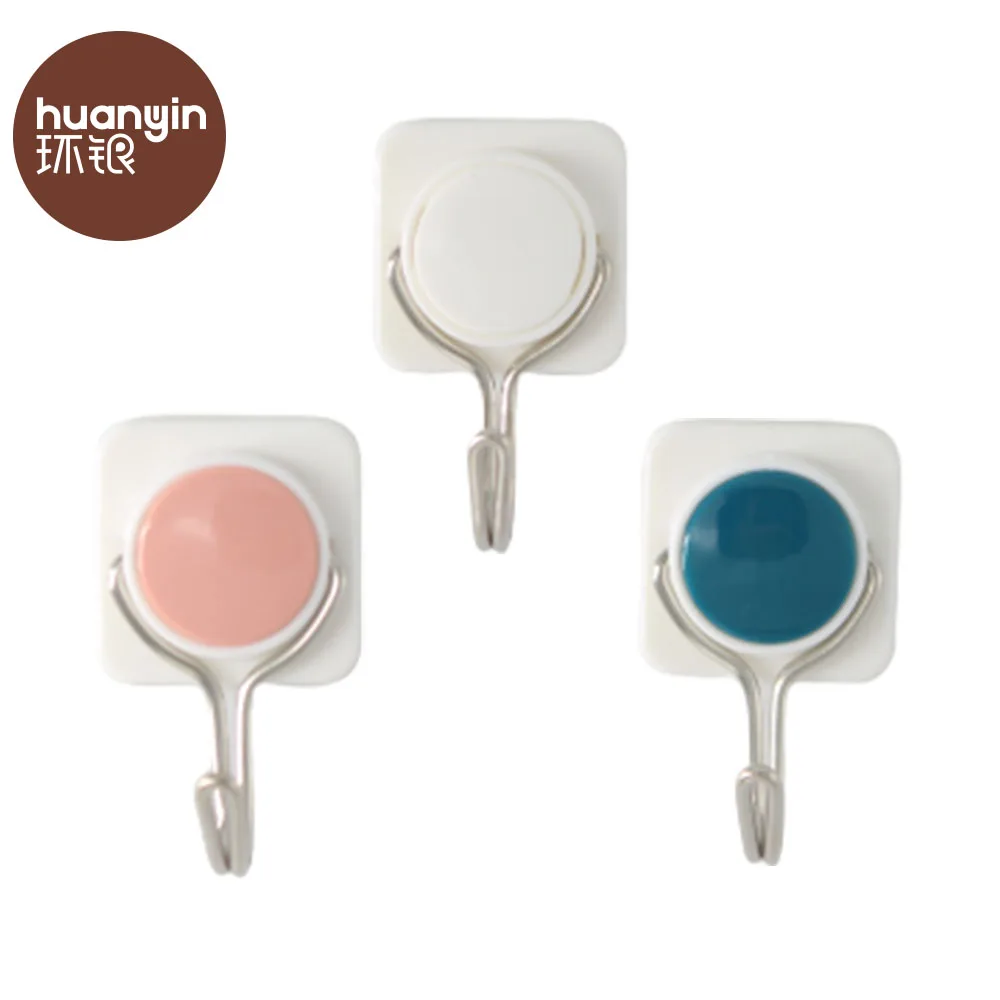 Plastic flat square baby clothes adhesive overdoor hook