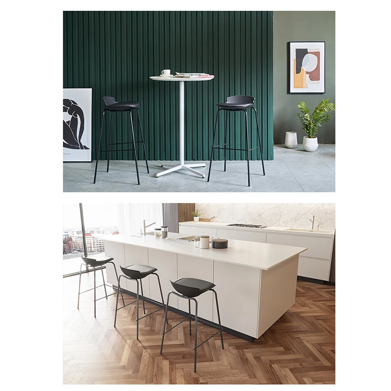 Y020 Modern minimalist high bar chairs household bar chair Nordic metal fashion minimalist style nightclue leather stools