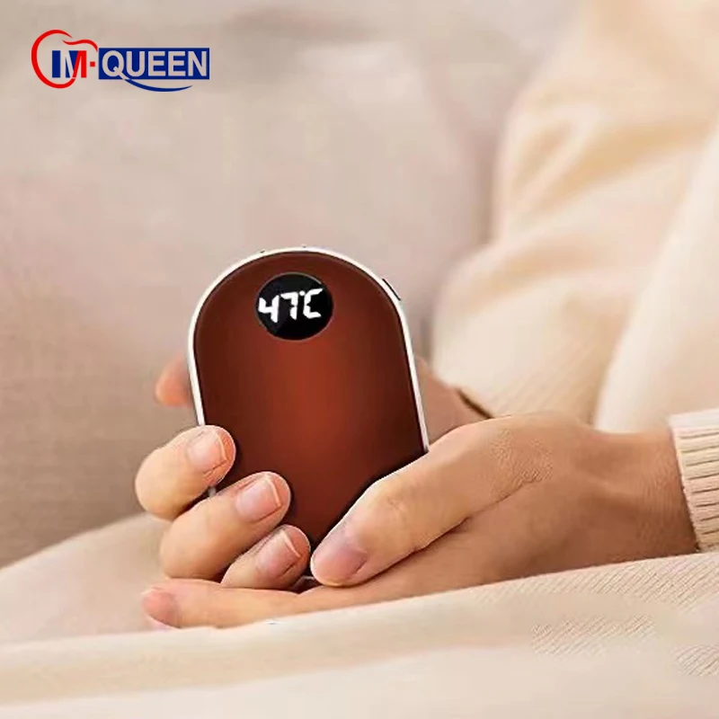 Hot Selling Mini Heater Size 5000mah Hand Warmer Power Bank With LED Digital Display Electric Rechargeable Hand Warmer For Phone