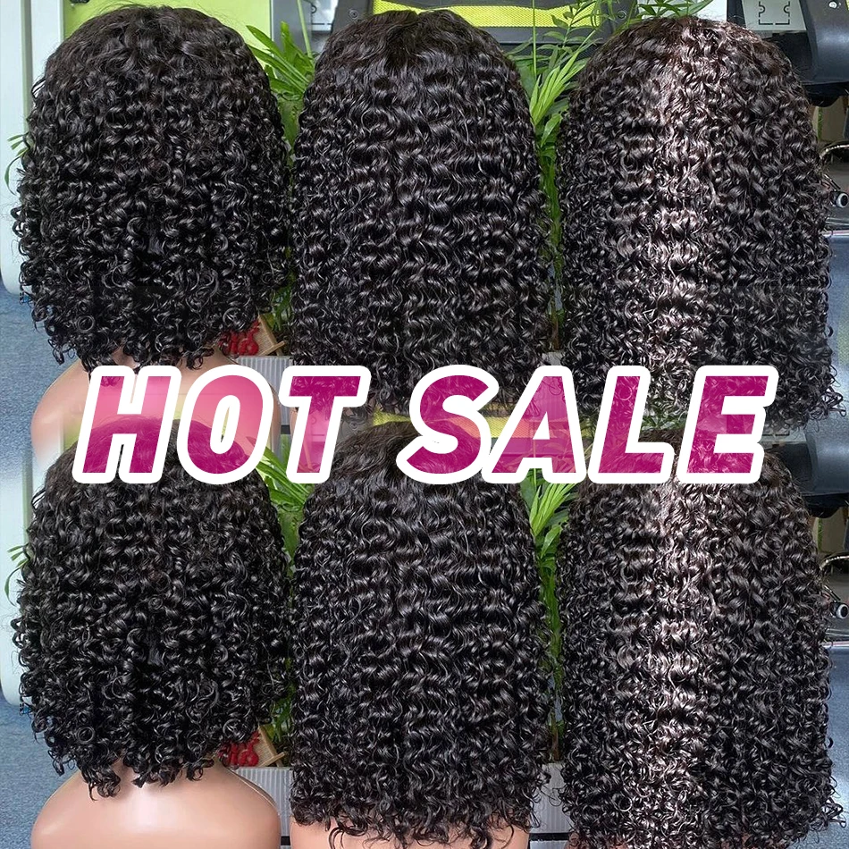 Cheap Short Bob Wig Human Hair Lace Front Brazilian Hair Extension Wig Afro Kinky Curly Full Lace Human Hair Wig For Black Women