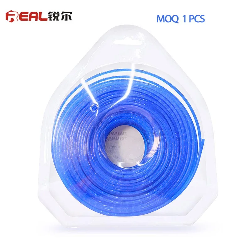 Ready To Ship Nylon Trimmer Line 2.4mm 2.6mm 0.095' 0.102' Blue Knurling Grass Rope Line Trimmer