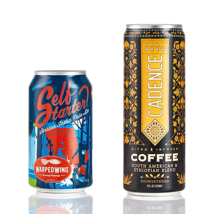 Digital Print Plastic Shrink Beer Can Sleeves Label Custom Wrapping PET Film Shrink Sleeves For Cans