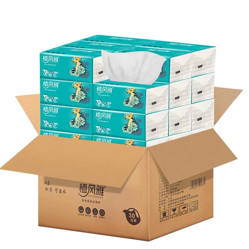 Wholesale High Quality Custom Logo Packing Virgin Pulp Tissue Paper Facial Tissue Paper for Home