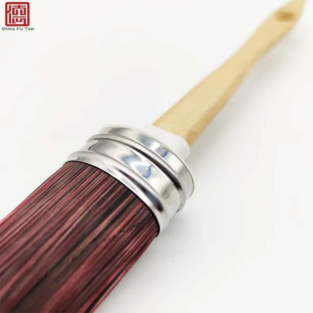 CTWHPB055  High quality factory price varnished beech rosy filament chalk paint brushes and detailing brush
