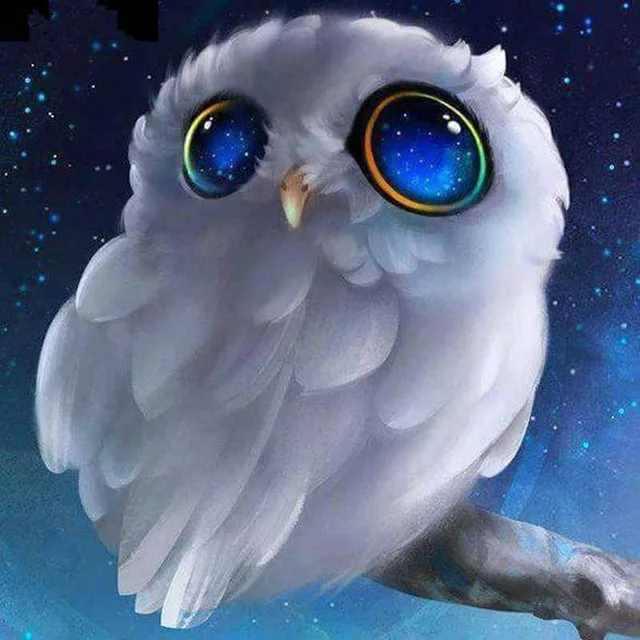 
5D DIY Diamond Painting Cartoon Owl Cross Stitch Kit Full Drill Square Embroidery Mosaic Art Picture of Rhinestones Home Decor 