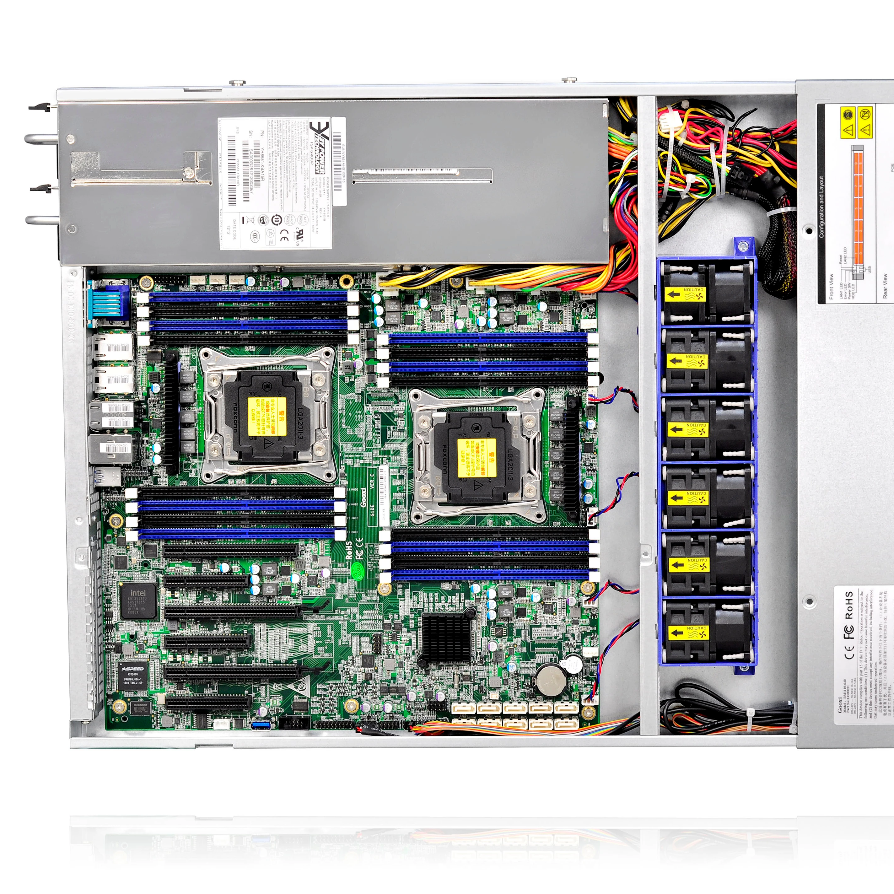 New gooxi  RMC1110-640-HS Chassis 1U general dual socket rackmount server