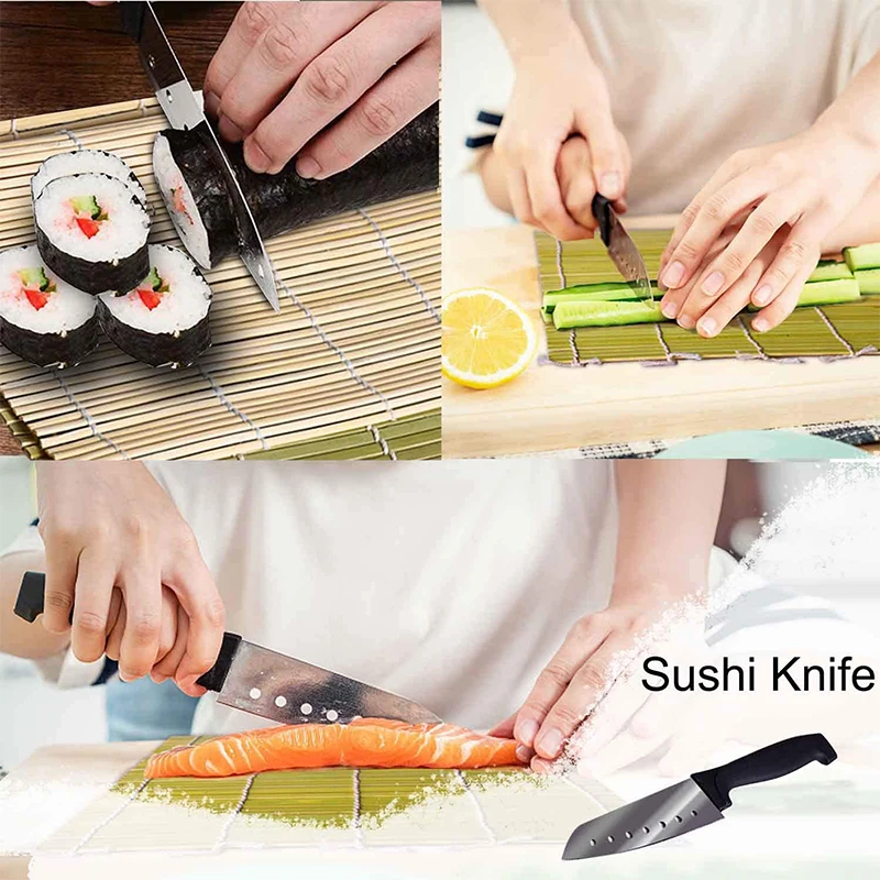 
Amazon hot sales Sushi tools and molds 17 pieces set, bamboo sushi tools set 