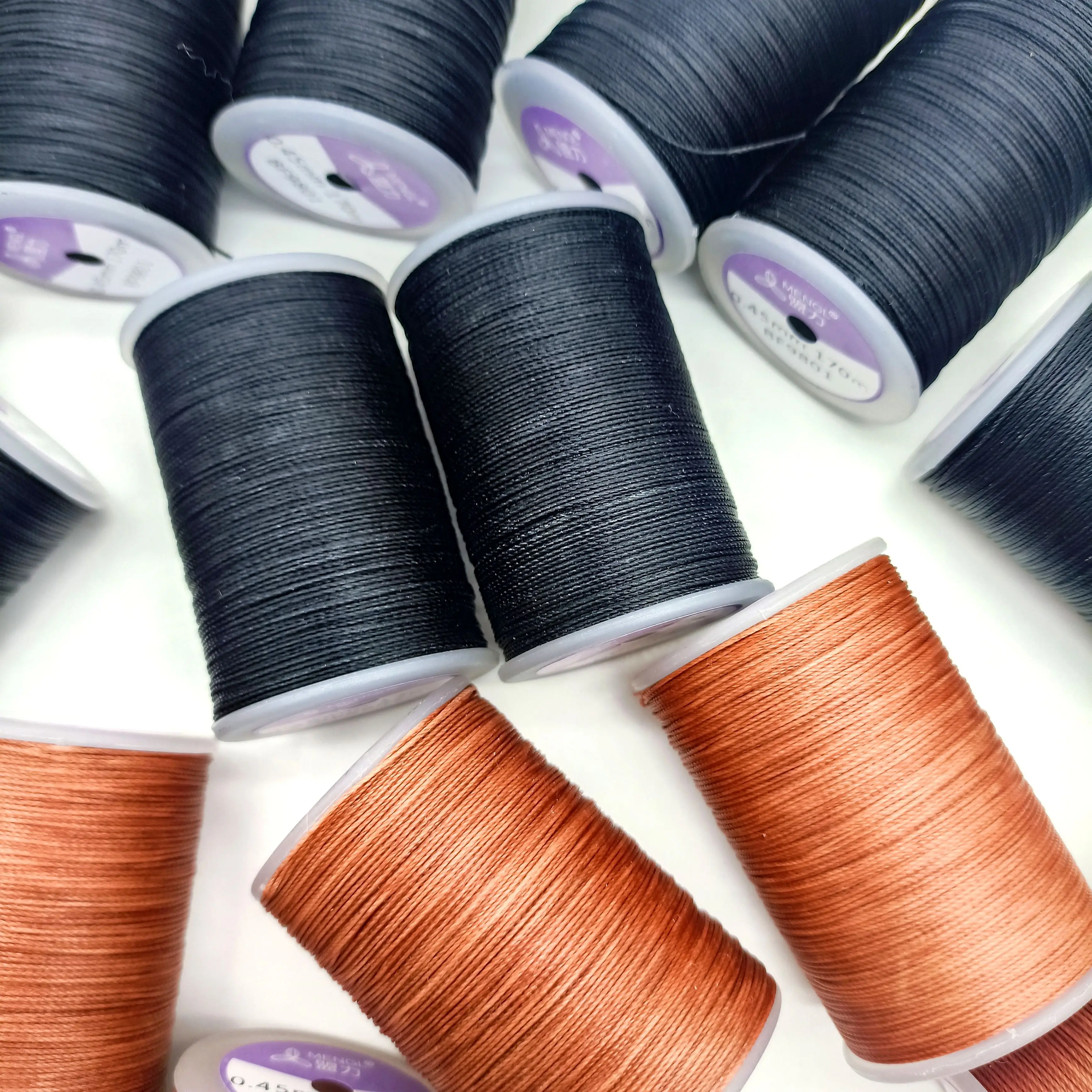 wholesale polyester nylon waxed thread 1mm for leather shoes ,beading