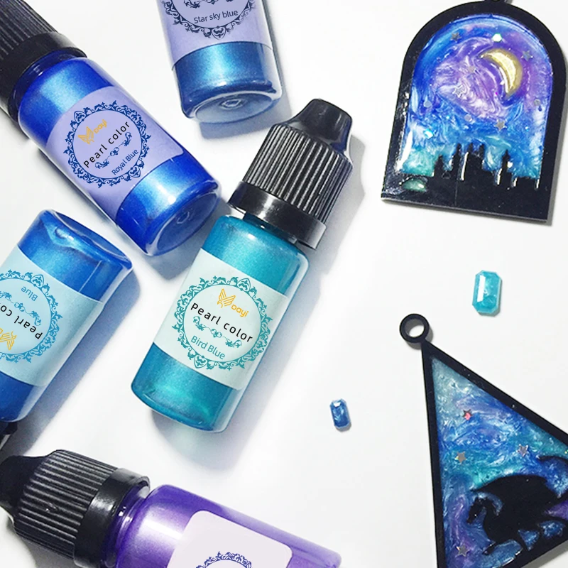 For Make Handmade Crafts UV Resin Epoxy Resin Pigment Colorant Pearl Effect 24 Colors Other Adhesives Clear 7473-98-5 CN;GUA