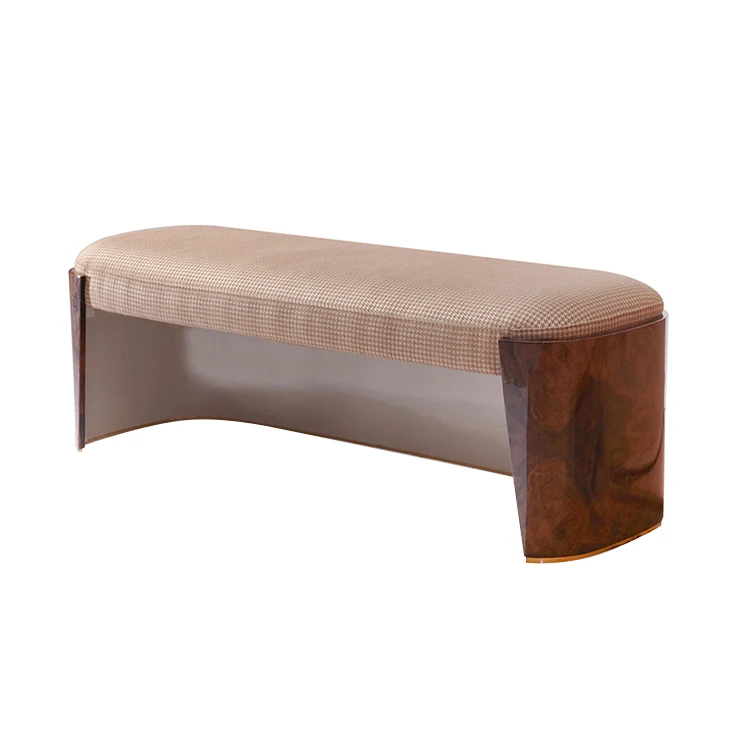 Hot Sale Professional Light Luxury Bedroom Furniture Bed End Stool Bench