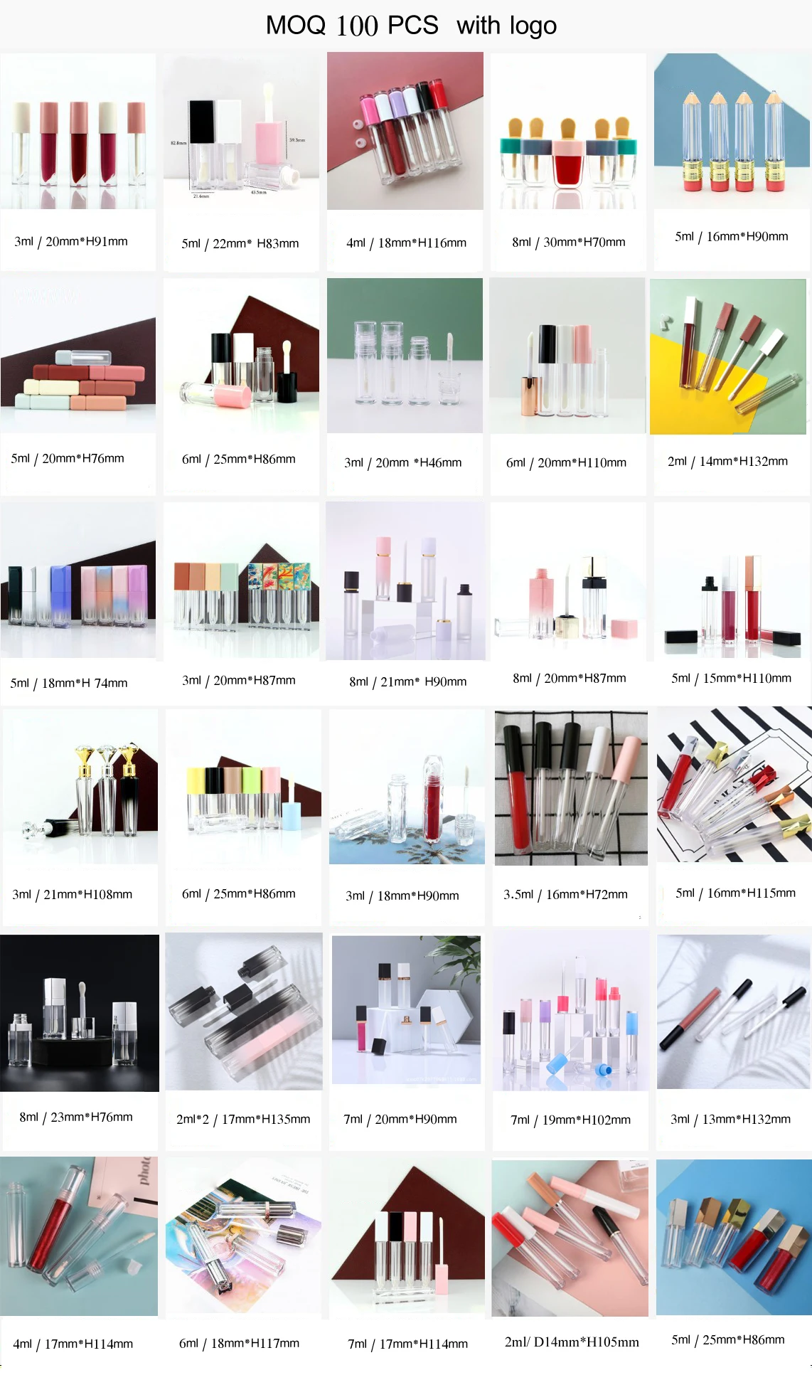 Wholesale private label 3ml empty 4 ml gloss container 5 ml custom lipgloss packaging bottle pink 6ml lip gloss tube gold