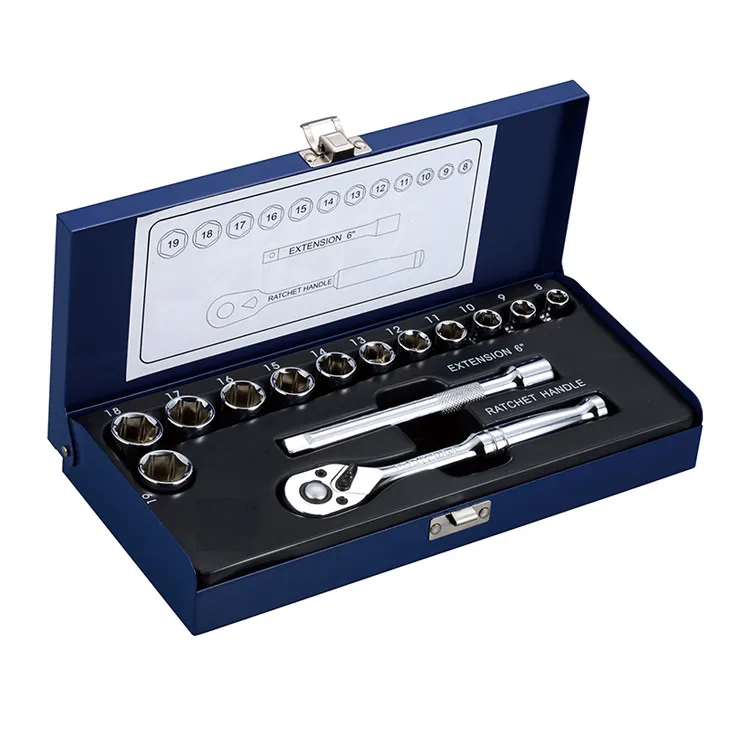 Taiwan Made High Quality Tools New 15 Pcs 3/8 Dr. Socket Tool Set Cushion-grip Socket