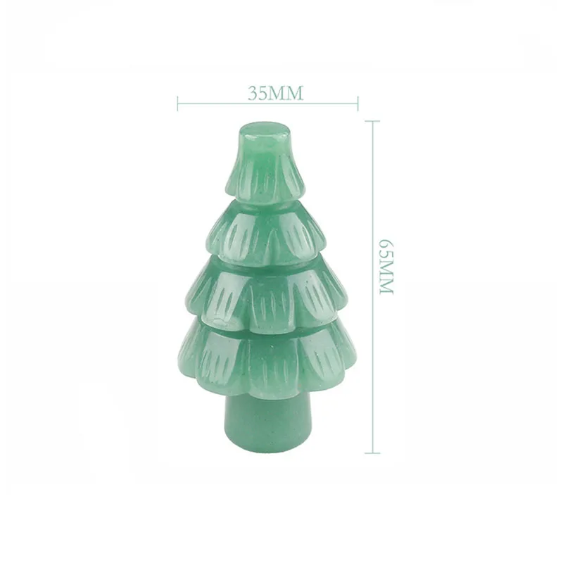 Hot Sale Nature Crystal Quartz Carving Christmas Trees Crystal Crafts Healing for Christmas Decoration