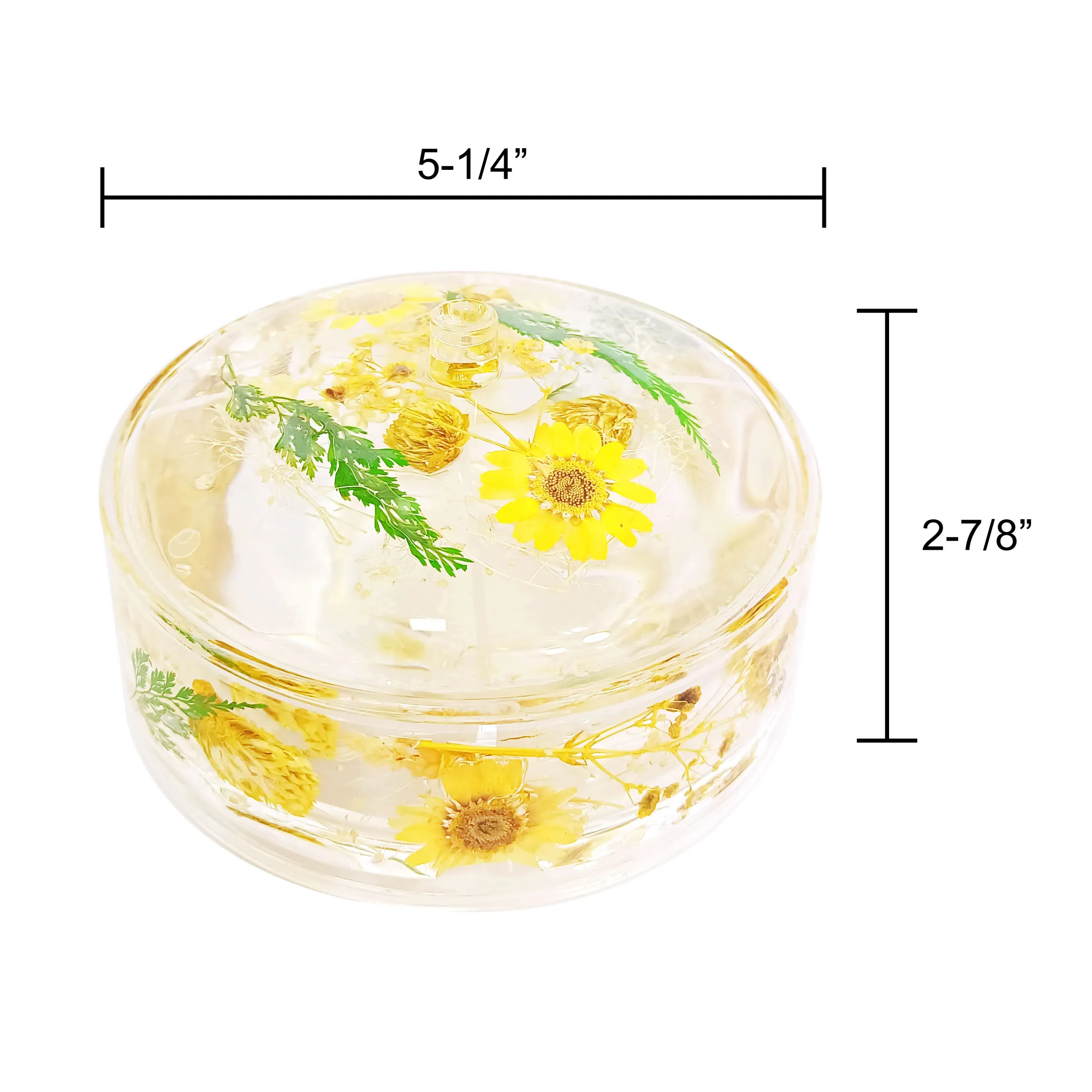 Роскошная коробка для хранения колец, серег, ожерелий, органайзер с высушенными цветами, акриловая шкатулка для украшений, органайзер для украшения