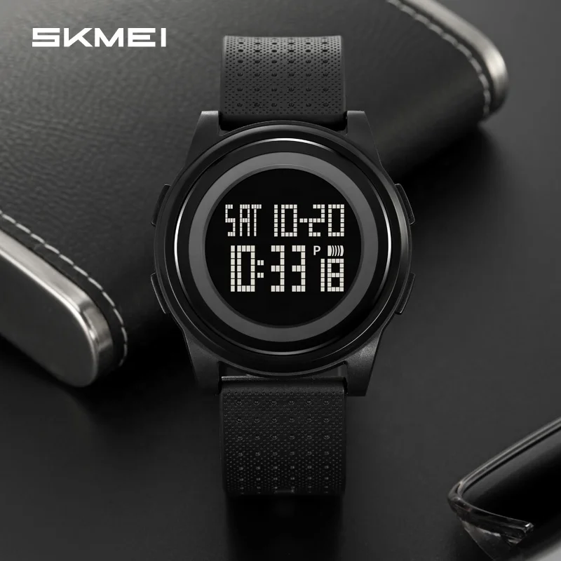 SKMEI 2378 New Relogio Men Outdoor Electronic Digital 50m Waterproof Sports Thin Relojes Fashion Lower Price Calendar Watches