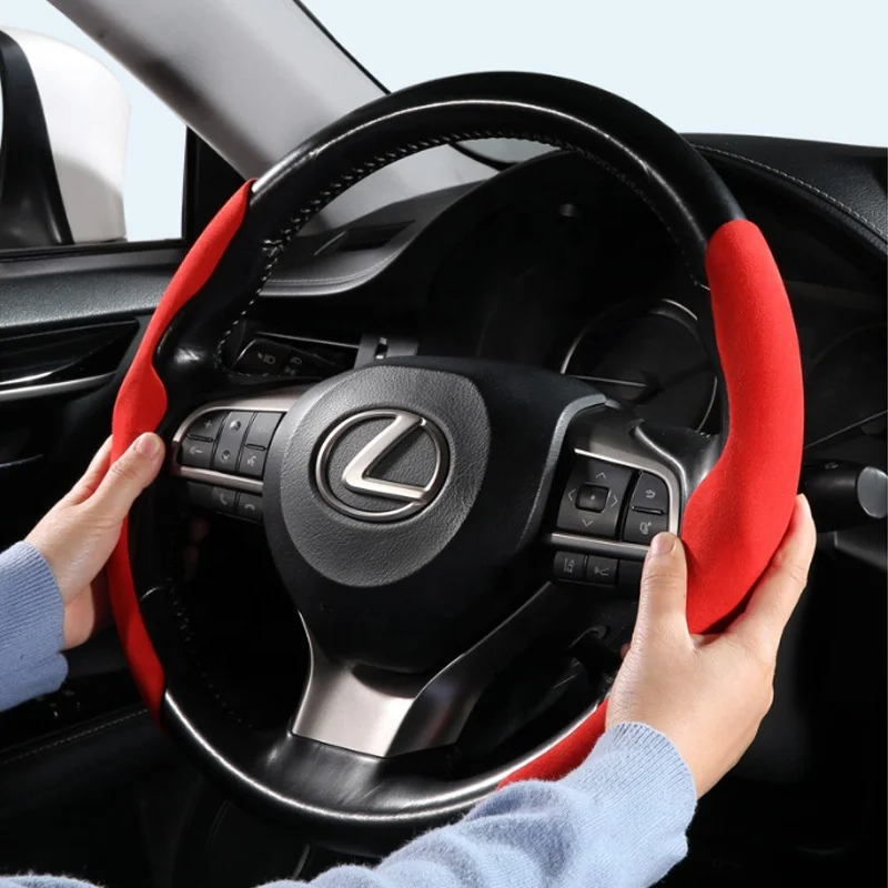 Best steering wheel cover for lexus nx gx470 lx470 es350 is300 is250 lx570 ct200h es300h rx330 gx 460 suede interior accessories