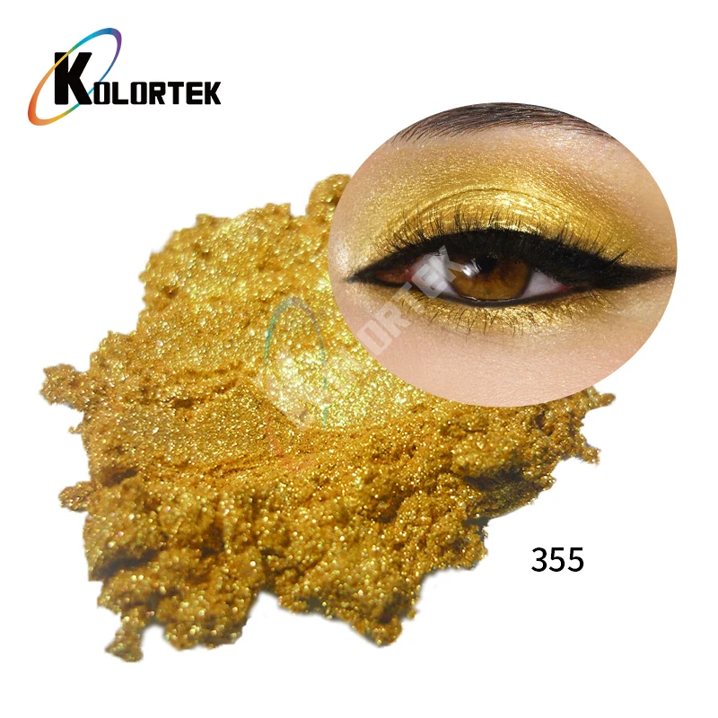 Kolortek Makeup Loose Cosmetic Highlighter Gold Pigment Eyeshadow Shimmer Golden Mica Powder