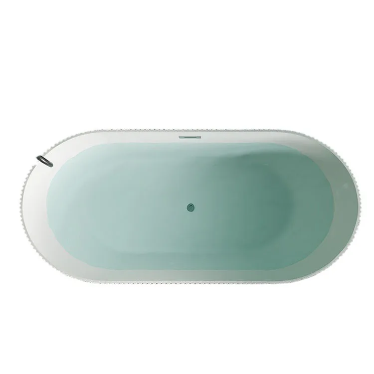 Acrylic Eco-friendly Material Solid Surface Bath Tub Freestanding Bathtub Round Indoor Bathtub Tub