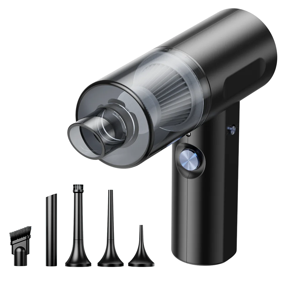 Multi-Functional Brush Handheld Vacuum Cleaner with Light Function 8000 Pa Suction Mini Home& Car Vacuum Cleaner