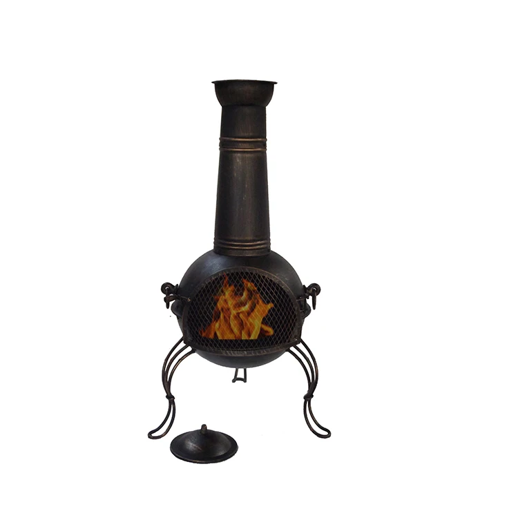 Original Design  Cast Iron Fire Pit Wood Burning Chiminea Outdoor Fire Pit  Garden Chimenea Charcoal Patio Heater