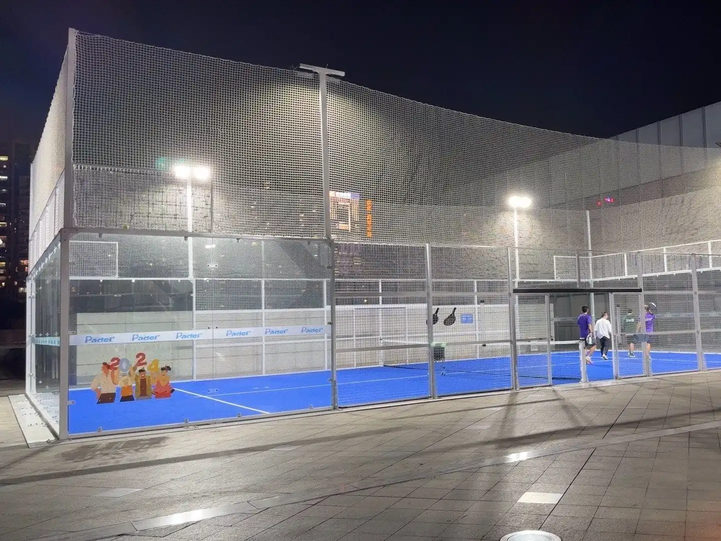 Enlio Customization Chinese Padel Tennis Court with PU artificial grass cancah de paddle tennis court