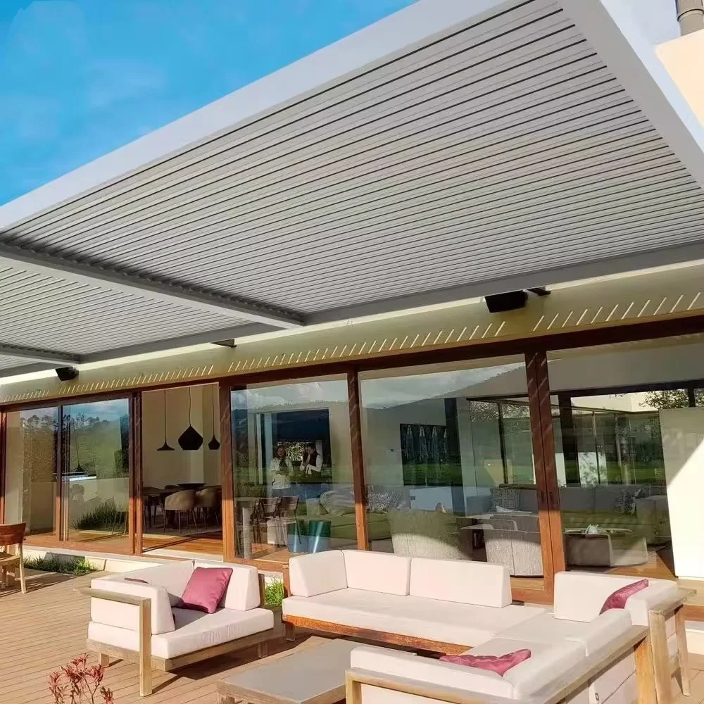 Durable Romantic Party Outdoor Sunshading Weatherproof Waterproof Aluminum Pergola