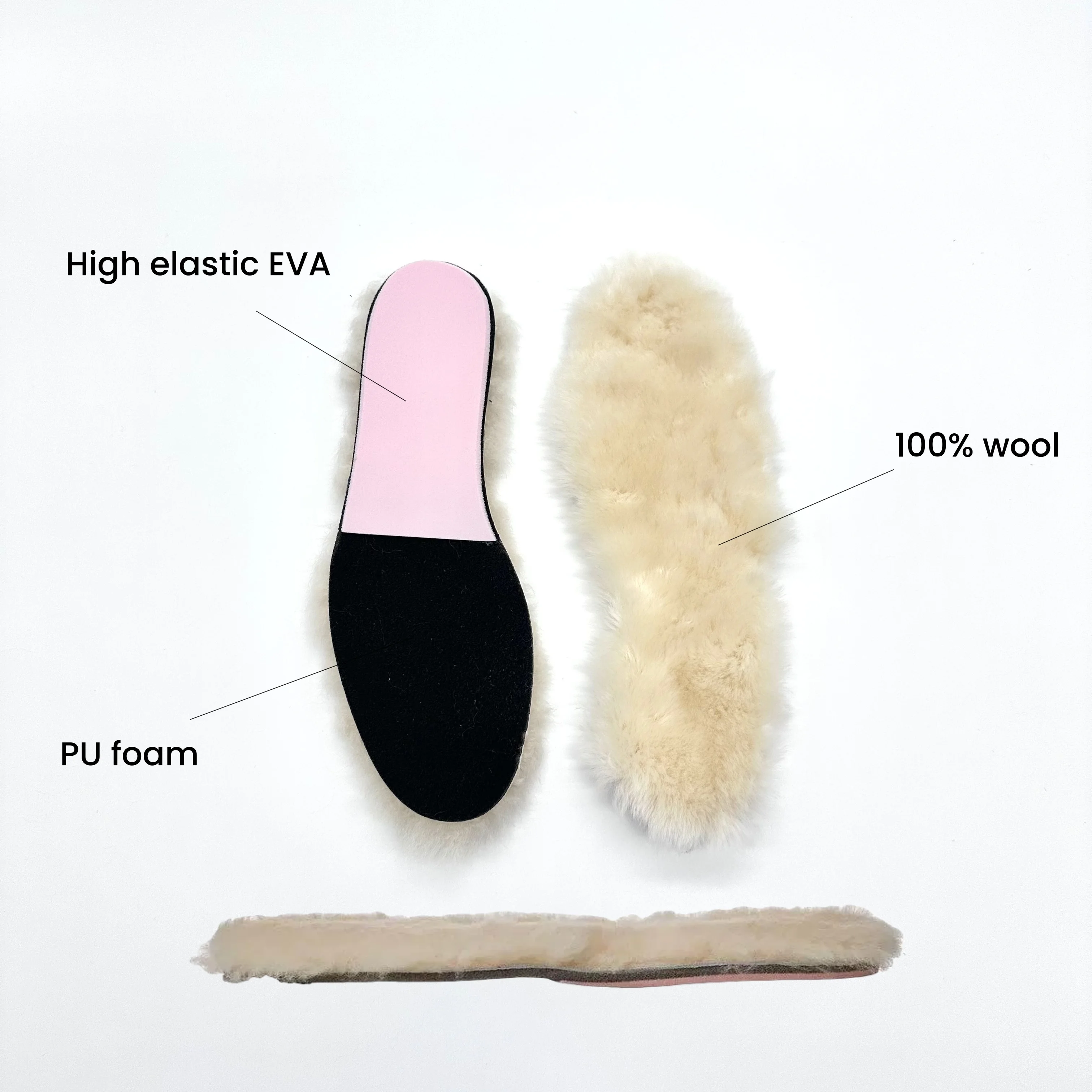 Yaode Custom Warm insole Winter Sheepskin Pu Foam Shoe Insoles Wool Insole Fur Integrated Cozy Fluffy Insert For Boots Slipper
