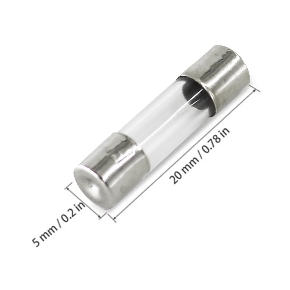  100Pcs/Set 5x20mm Quick Blow Glass Tube Fuse Assorted Kits Fast-blow Fuses 0.2A 0.5A 1A 2A 3A 5A 8A 10A 15A