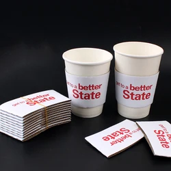 alibaba in spain custom printed disposable paper coffee cup sleeve take away