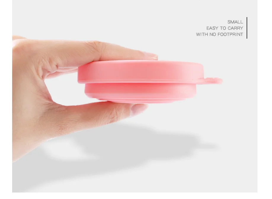 BPA FREE Disposable Silicone Collapsible Travel Cup Portable Folding Camping Cup with Lids