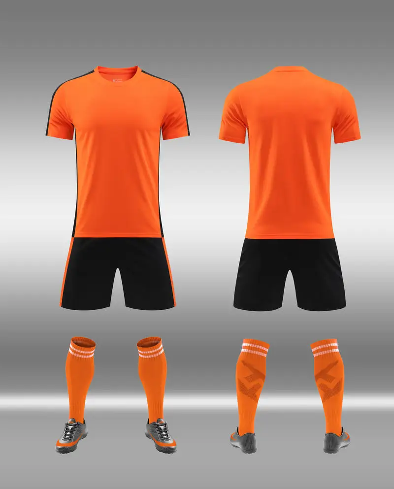 2024/25 High Quality Black/White Football Jersey Sets Kids Soccer Uniforms Youth Custom Soccer Team Jersey