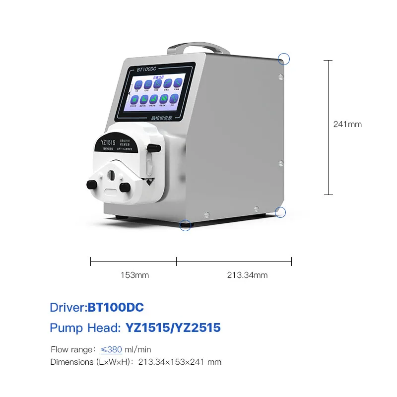 BT-DC multi-function programmable peristaltic intelligent operation logic control complex fluid transportation for complex fluid