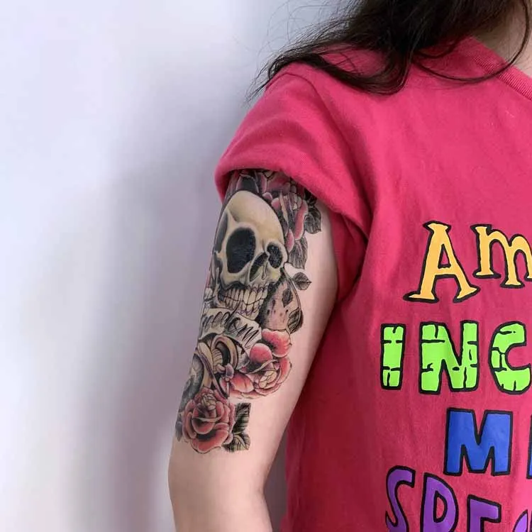 Whole Arm Horror 10 Designs Waterproof Temporary Body Art Sticker & Decal For Men & Women