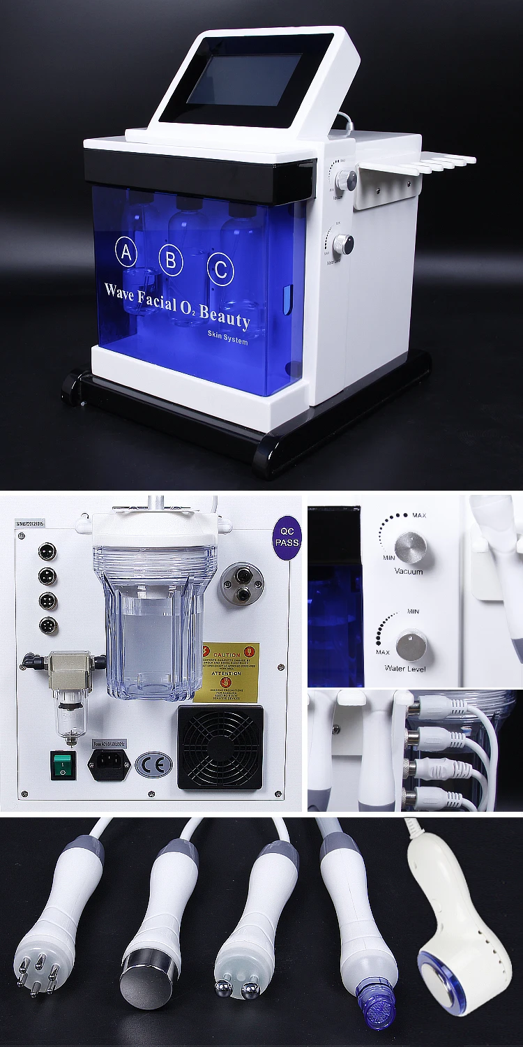 Hydra Beauty Skin Brightening Facial Hydro Dermabrasion Deep Cleaner Blackhead Oxygen Jet Facial V-Shaped Hydra Machine