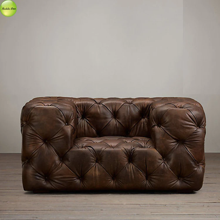 Italian leather chesterfield sofa Set antique Life sofa Vintage Velvet Black  Couch Living room furniture