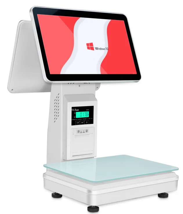 Windows 14inch Cash Register All In On Touch Screen Restaurant Terminal Payment Machine Dual Screen Pos Systems