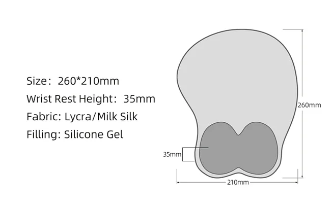 Custom Cute Cartoon Ergonomic Mouse Pad 3D Anime Wrist Support Mouse Pad