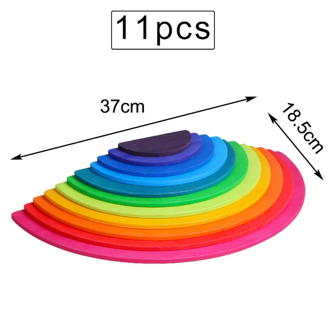 
Kids Wooden Toys Rainbow Block Loose Parts Mushroom Honeycomb Droplets Tree cones Cones Creative Building Blocks for Children 