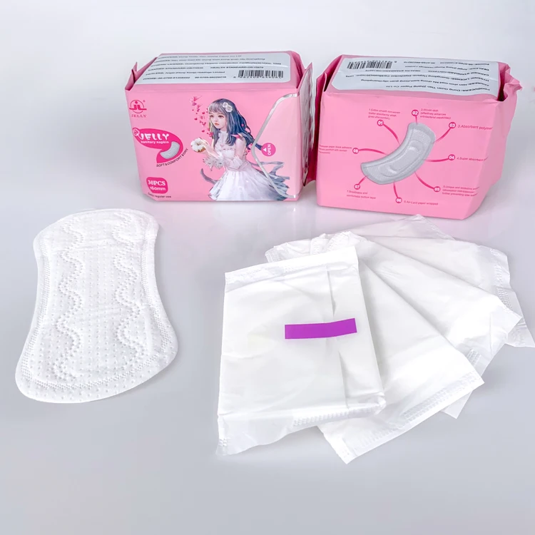 Disposable Ultra Thin Pads Natural Mini Sanitary Napkins  Wingless for girl Certified Organic Cotton Menstrual Pads