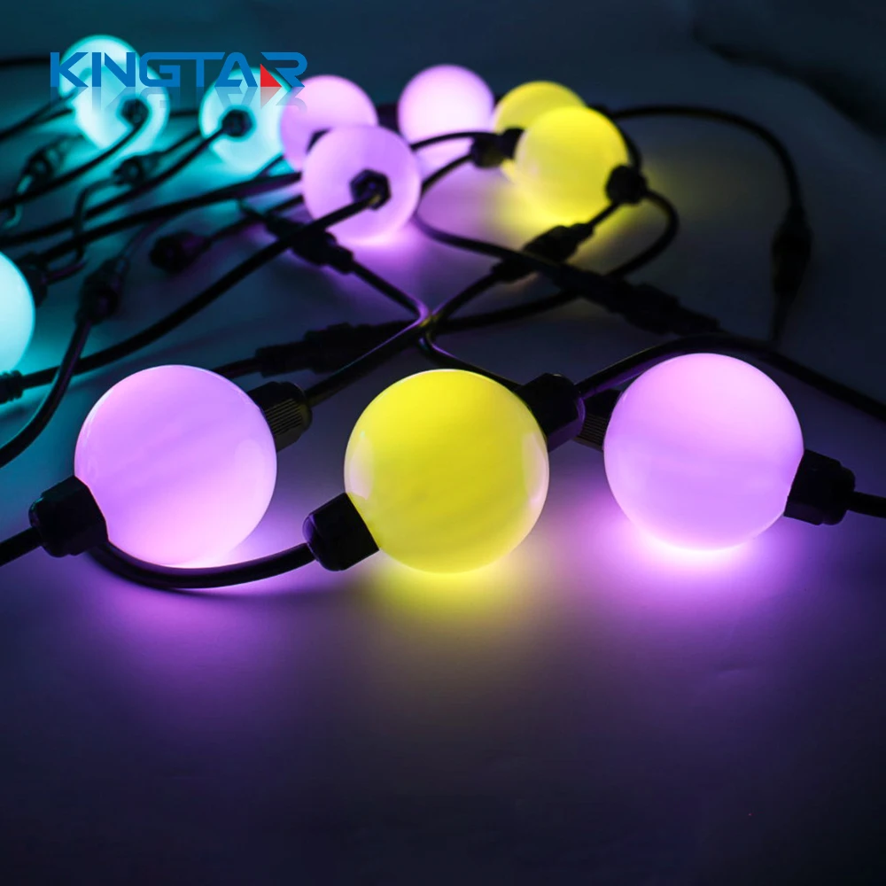 50 мм WS2811 цифровой светодиодный пиксельный светильник Шариковая гирлянда рождественские точечные огни светодиодные пиксельные лампы