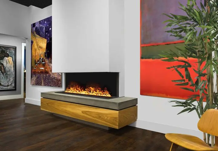 Modern home design ideas 3D Electric Indoor Fireplaces electric Flame Decorative Vapor Steam Water Atomizing Mist fire