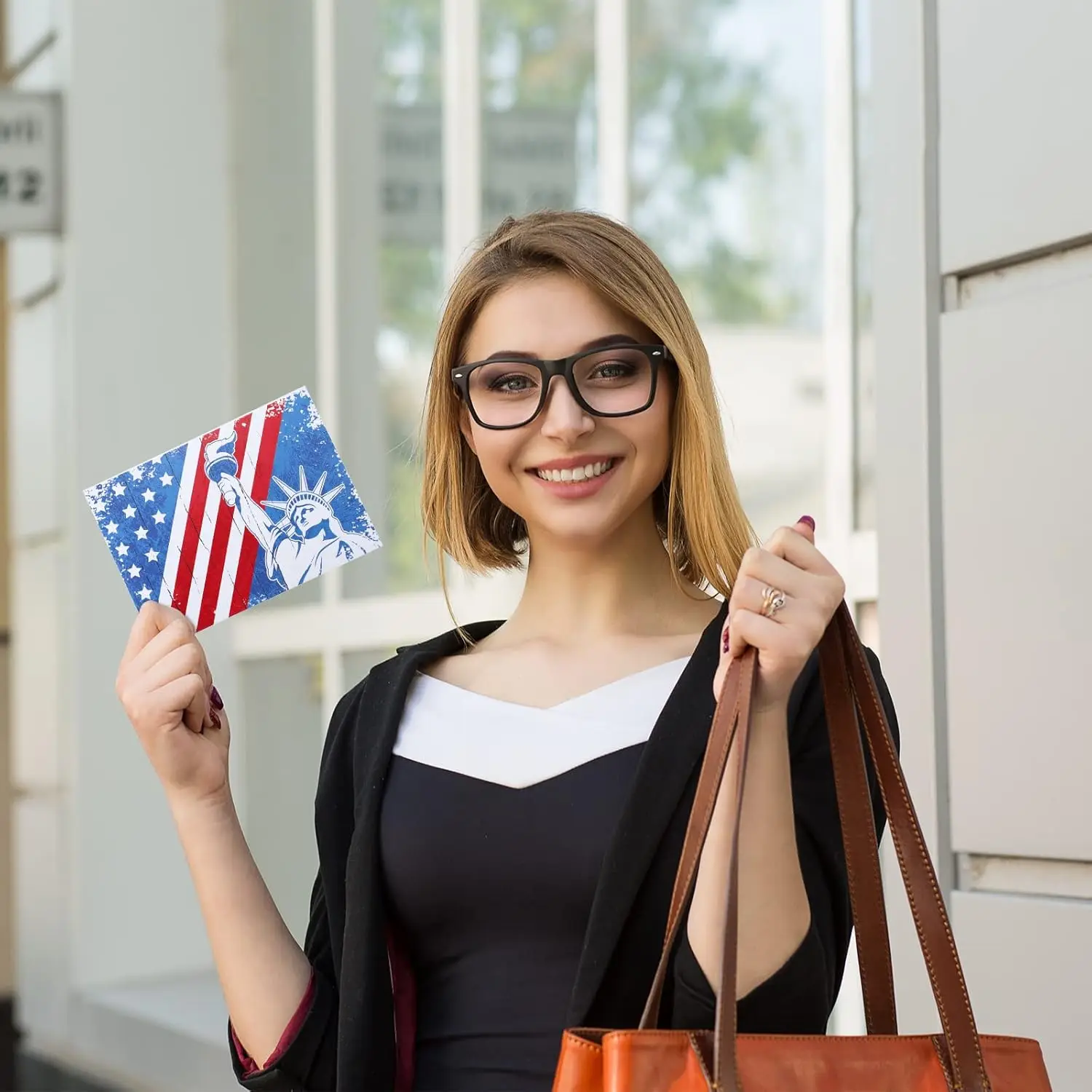 Thanks Postcard American Flag Patriotic Thanks Cards for Military Veteran Memorial Day Patriotic Greeting Cards with Envelopes