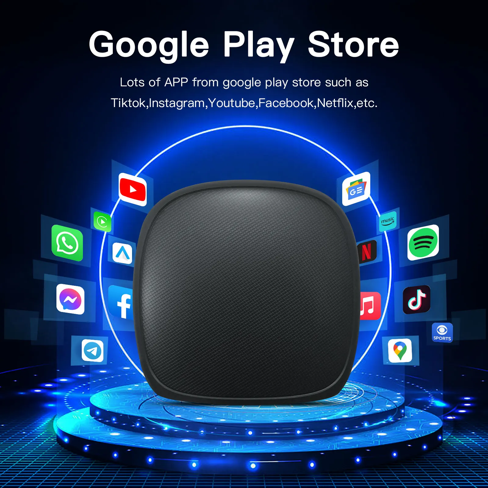 Autoabc Universal Appl Car Play Box Wireless Carplay Adapter Wireless Android Ai Box Wireless Android Auto Dongle For Cars