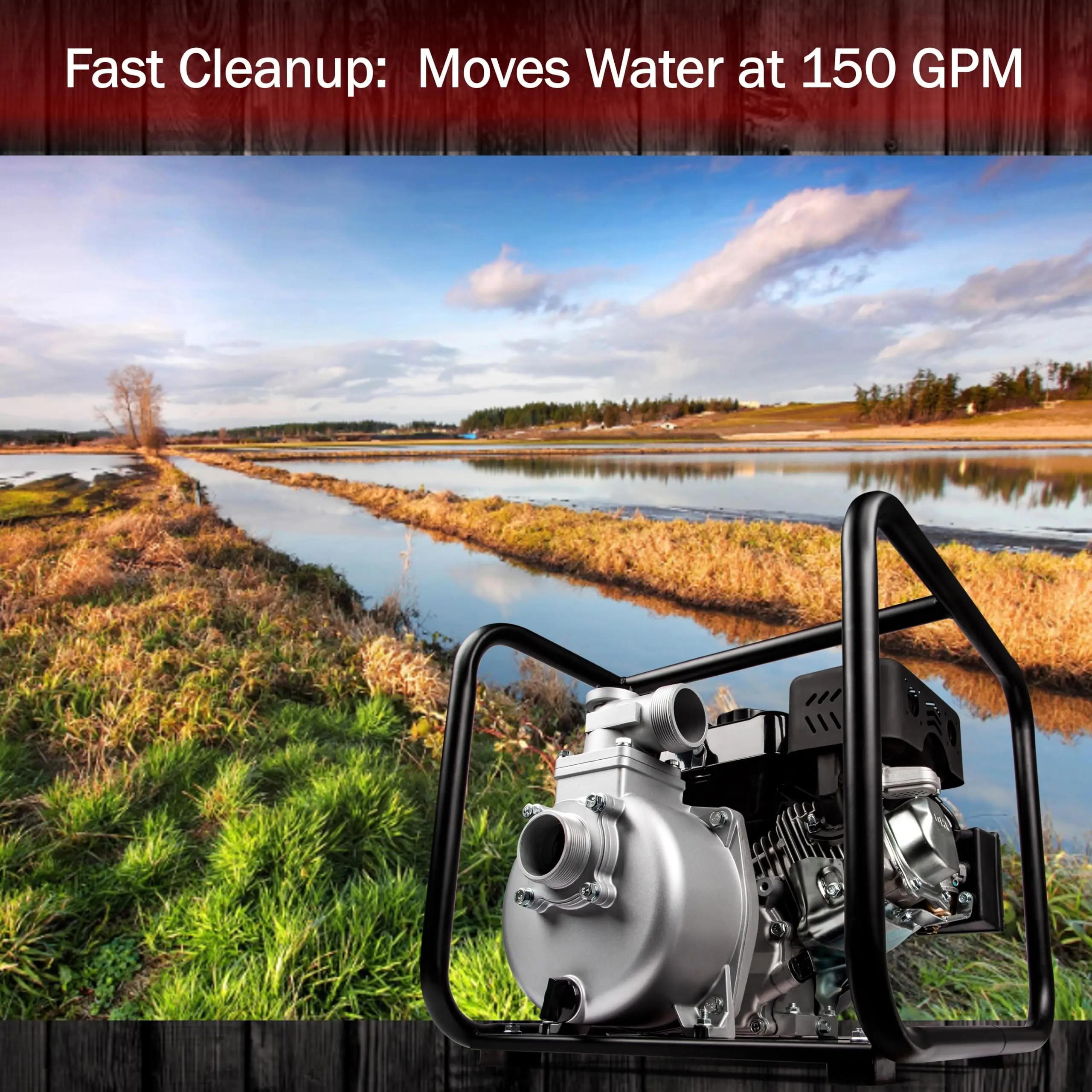 Automatic Portable Mini Gasoline Engine Water Pump Small Petrol 13hp for Agriculture