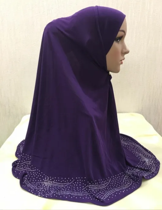 2020 wholesale rhinestones crystals border muslim hijab women islamic beads hijab scarf XDH002