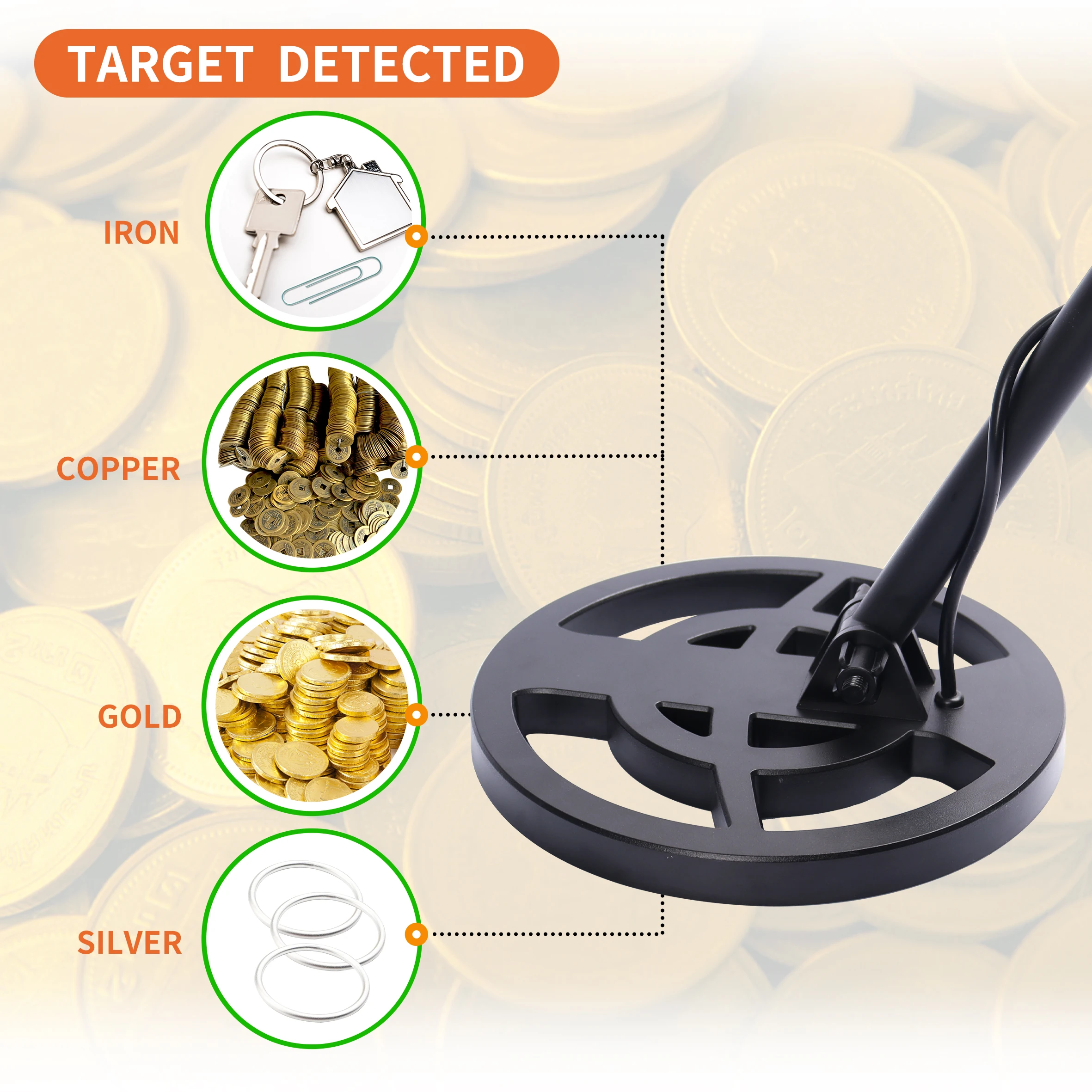 GTX5060 hobby  metal detector  waterproof searching coil  new design detector