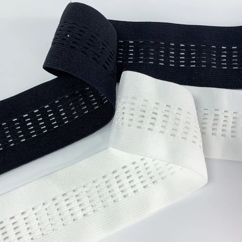 Woven Hollow Elastic Stretch Band Spandex Breathable Braided Ribbon For Cycling Jersey