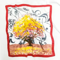 Scarves Mens and Womens Fashion Foulard Custom Printed Square Satin Headscarf