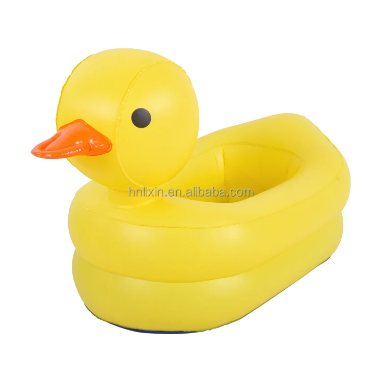 Wholesale PVC inflatable pool for babies yellow duck shaped kids swimming pool ground inflate pools outdoor (1600213173647)